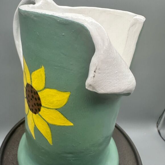 Handmade ceramics sunflower vase - Picture 5 of 7
